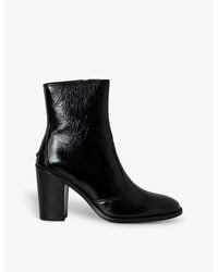 Zadig & Voltaire - Preiser Wing-Embellished Heeled Leather Ankle Boots - Lyst