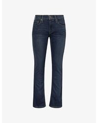 PAIGE - Transcend Federal Slim Straight-Leg Stretch-Denim Jeans - Lyst