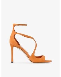 Jimmy Choo - Azia 95 Suede Heeled Sandals - Lyst