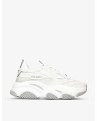 Steve Madden - Possession Chunky-soled Mesh And Faux-leather Trainers - Lyst