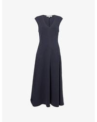 FRAME - The Studio Flared Cotton Midi Dress - Lyst