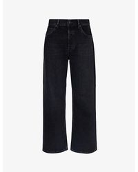Acne Studios - 2021 Brand-patch Relaxed-fit Wide-leg Jeans - Lyst