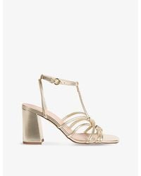 LK Bennett - Louise Metallic-Leather Slingback Courts - Lyst