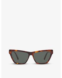 Saint Laurent - Sl M103 Tortoiseshell Rectangular Cat-eye Acetate Sunglasses - Lyst