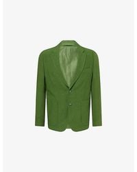 Percival - Tailored Single-Breasted Linen And Cotton-Blend Blazer - Lyst
