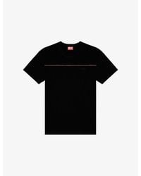 DIESEL - T-Norm-Piping Cotton-Jersey T-Shirt - Lyst