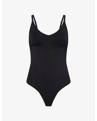 Spanx - Sculpt Seamless Power Stretch-Woven Thong Bodysuit - Lyst