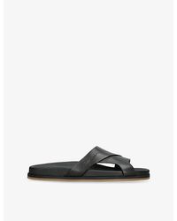 Santoni - Downtime Leather Sandals - Lyst