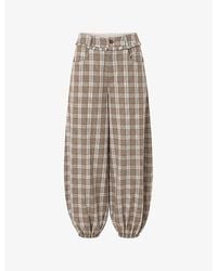Amy Lynn - Esme Balloon-Leg Cotton Trousers - Lyst