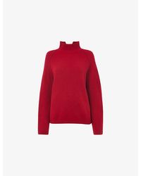 Whistles - Funnel-Neck Relaxed-Fit Knitted Jumper - Lyst