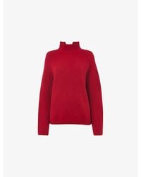 Whistles - Funnel-Neck Relaxed-Fit Knitted Jumper - Lyst
