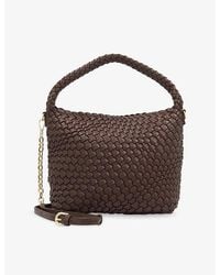 Dune - Deliberate Medium Woven Faux-Leather Shoulder Bag - Lyst