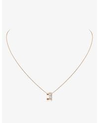 Messika - Move Romane Large 18Ct Rose- And 0.30Ct Diamond Necklace - Lyst