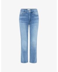 GOOD AMERICAN - Dolly's Joleans Straight-Leg Mid-Rise Stretch-Denim Jeans - Lyst