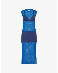Stella McCartney - Sleeveless Crochet Cotton Midi Dress - Lyst