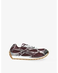 Bottega Veneta - Orbit Metallic Woven Low-Top Trainers - Lyst