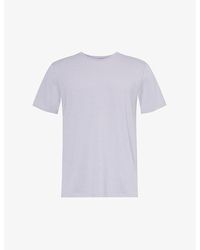 PAIGE - Textured-weave Cotton-blend Jersey T-shirt - Lyst
