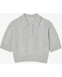 Sandro - Daisy-intarsia Alpaca-blend Knitted Vest - Lyst
