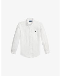 Polo Ralph Lauren - Logo-Embroidered Custom-Fit Linen Shirt - Lyst