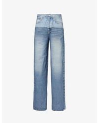 Rag & Bone - Miramar Sofie Wide-Leg Mid-Rise Cotton-Jersey Trousers - Lyst