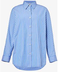 Dries Van Noten - Stripe-print Long-sleeve Cotton-poplin Shirt - Lyst