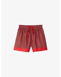 Sandro - Scarf-Print Drawstring-Waist Woven Shorts - Lyst