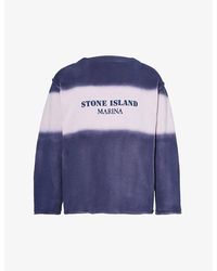 Stone Island - Marina Branded-print Cotton-knit Jumper - Lyst