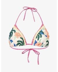 Agua Bendita - Lolita Thamar Beaded Bikini Top - Lyst