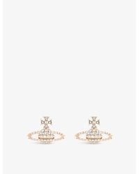 Vivienne Westwood - Mayfair Orb Rose Gold-toned Brass Stud Earrings - Lyst