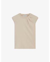 IRO - Janon Sleeveless Stretch Cotton-Blend T-Shirt - Lyst