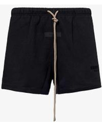 Fear Of God - Brand-patch Relaxed-fit Cotton-blend Shorts - Lyst