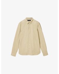 AllSaints - Birchwood Ramskull-Embroidered Slim-Fit Cotton Shirt - Lyst