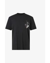 AllSaints - Gambler Graphic Logo-print Organic-cotton T-shirt - Lyst
