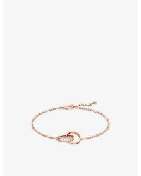 Cartier - Love 18Ct Rose- And 0.22Ct Diamond Bracelet - Lyst