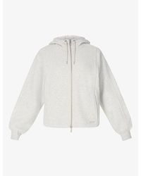 Sweaty Betty - Premium Brushed Zip-Through Cotton-Jersey Hoody - Lyst