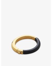 Monica Vinader - Kate Young 18ct Yellow -plated Vermeil Sterling-silver And Gemstone Bangle Bracelet - Lyst