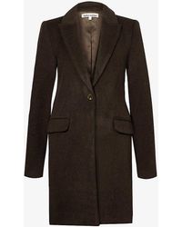 Reformation - Whitmore Padded-shoulder Regular-fit Wool-blend Coat - Lyst