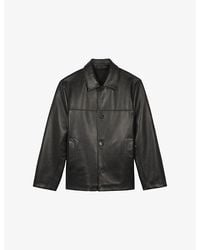 The Kooples - Collared Regular-Fit Leather Jacket - Lyst