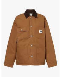 Carhartt - Michigan Corduroy-Collar Cotton-Canvas Coat - Lyst