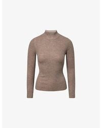 ME+EM - Barely There Ribbed Wool And Cashmere Jumper - Lyst
