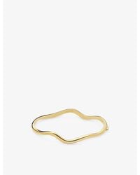 Missoma - Molten Classic Hinged 18Ct-Plated Brass Bangle - Lyst