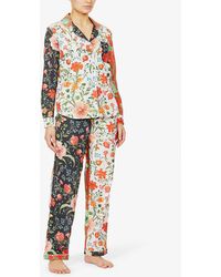 Desmond & Dempsey - Persephone Floral-print Organic Cotton Pyjama Set X - Lyst