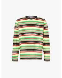 ICECREAM - Striped Brand-embroidered Long-sleeved Cotton-jersey T-shirt X - Lyst