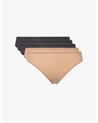 Skims - Fits Everybody Pack Of Five Stretch-Jersey Thongs - Lyst