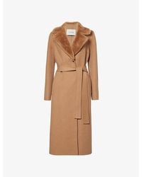 Yves Salomon - Notched-Lapel Detachable-Trim Regular-Fit Wool And Cashmere-Blend Coat - Lyst