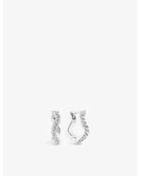 Sif Jakobs - Ellera Waves Medio Sterling- And Zirconia Hoop Earrings - Lyst