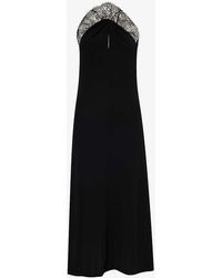 Givenchy - Embroidered-lace Cut-out Woven Midi Dress - Lyst