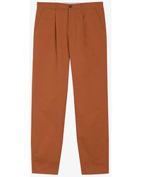 Ted Baker - Holmer Regular-fit Tapered-leg Cotton-blend Trousers - Lyst
