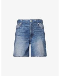 Rag & Bone - Miramar Kaia Denim-Print Cotton-Jersey Shorts - Lyst