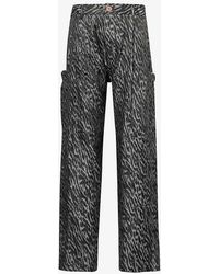 LABRUM LONDON - Abstract-print High-rise Relaxed-fit Wide-leg Woven-blend Cargo Trousers - Lyst